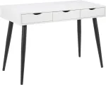 Home4you Kirjutuslaud NEPTUN 110x50xH77cm, valge/must, melamiinplaat, metall