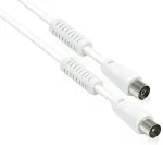 Alcasa Good Connections TV Antennenkabel wei&szlig; 2m