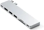 SATECHI USB-C Pro Hub Slim Adapter, Silber, ST-HUCPHSS