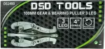 DSDTOOLS 100MM KETTIDE LAAGRIEKSTRAKTOR, 3 JALGA, DS1490