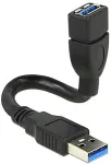 DeLOCK Kabel USB 5 Gbps Typ-A Stecker zu USB 5 Gbps Typ-A Buchse ShapeCable 0,15 m