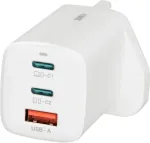 IBOX C-65 White, GaN 65W universal charger UK plug