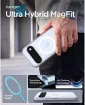 SPIGEN &Uuml;mbris Ultra Hybrid (MagFit), Google Pixel 11, l&auml;bipaistev valge Qi2/MagSafe ringiga,