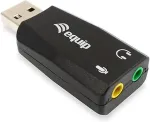 Helikaart EQUIP Adapter USB-A-> 2x3.5mm St/Bu schwarz