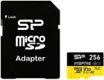 M&auml;lukaart Silicon Power microSDXC Inspire 256GB UHS-I U3 A2 V30 4K TLC