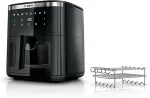 Frit&uuml;&uuml;r Bosch Serie 6 MAF671B1 fryer Single 7.2 L Stand-alone 1800 W Hot air fryer Black