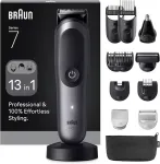 Braun 13in1 Grooming Kit | All-in-One Series 7 AIO7560 | Cordless | Number of length steps 14 | Black/Grey