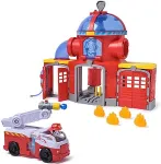 Spinmaster PAW Patrol Fire Rescue Command Center with Marshall Figure, Rescue Fire Truck, Lights, Launcher & Sound Fx, Kids Toys for Boys & Girls Ages 3 and Up
