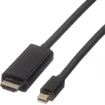 ROLINE - Videokabel - DisplayPort / HDMI - HDMI (M) bis Mini DisplayPort (M) - 1 m - abgeschirmt - Schwarz (11.04.5795)