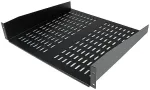 StarTech .com 2 HE Universal Server Rack - Schrank Fachboden bis 22 Kg - 40cm Tief - bel&uuml;ftet - Rack-Regal (Konsole, bel&uuml;ftet) - Schwarz - 1U - 48,3 cm (19) (CABSHELFV)