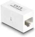 DELOCK Adapter RJ45 Buchse zu RJ45 Buchse Cat.6 UTP wei&szlig;
