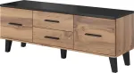 Cama MEBLE Cama RTV stand LOTTA 140cm wotan oak + matt black
