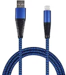 2GO USB Lade-/Datenkabel Lightning 1m Nylon blau PET-Verp.