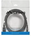 LANBERG Netzkabel-Verl&auml;ngerung IEC 320 C13->C14 5,0m VDE sw