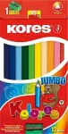 Kores V&auml;rvipliiatsid Kolores Jumbo kolmnurksed, 12 v&auml;rvi