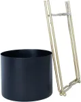Home4you Lillepostament DEIA BLACK S 19,5x18xH37cm, must/kuldne