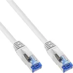 INLINE Patch Cable S/FTP PiMF Cat.6A halogen free 500MHz white 0.5m