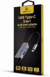 Gembird A-CM-COMBO3-02 laptop dock/port replicator Wired USB 3.2 Gen 1 (3.1 Gen 1) Type-C Silver