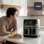 Frit&uuml;&uuml;r Black & Decker Black+Decker BXAF8001E 1700 W 8 L oil-free deep fryer, black