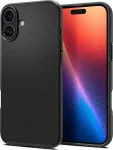 Spigen Kaitse&uuml;mbris Thin Fit (MagFit), Apple iPhone 16 Plus, must, &otilde;huke, MagSafe,