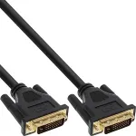 Inline DVI-D Kabel PREMIUM 1m InLine DVI-D Kabel PREMIUM vergoldete Stecker Dual Link digital 24+1 St/St schwarz 1m