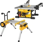 DeWALT table saw DWE7485RS, 210mm, with base frame (yellow/black, 1,850 watts)