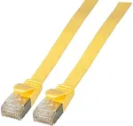 EFB Elektronik EFB RJ45 Flachpatchkabel U/FTP Cat.6A PVC 0.50m gelb