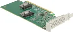 V&otilde;rgukaart DELOCK PCI Express 4.0 x16 Karte zu 4 x SFF-8639 NVMe - Bifurcation - Low Profile Formfaktor