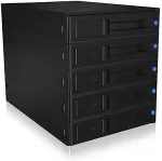 ICY BOX Backplane, 5x SATA 3,5" HDD f&uuml;r 3x 5,25" Schacht, Hot Swap, tr&auml;gerlos