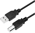 Logilink USB 2.0-Kabel, USB-A/M zu USB-B/M, schwarz, 2 m