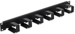 Triton 19" rack panel 1U 6x hook 70x27mm black metal
