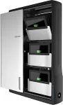ERGOTRON Zip12 Charging Wall Cabinet - Schrankeinheit f&uuml;r 12 Netbooks/Tablets - Schwarz, Silber - Bildschirmgr&ouml;&szlig;e: bis zu 30,5 cm (bis zu 30,50cm (12) ) - Wandmontage m&ouml;glich (DM12-1006-2)
