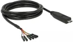 DELOCK Konverter USB Type-C&trade; 2.0 Stecker zu TTL (3,3 V) 6 Pin Pfostenbuchse einzeln 2,0 m