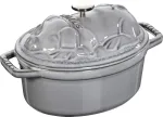 STAUB Oval cast iron pot - 1 liter, graphite