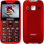 Mobiiltelefon EVOLVEO EasyPhone XR, mobile phone for seniors with charging stand, red