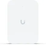 Ubiquiti UniFin U70IW Wall mounted WiFi 7 AP with 4 spatial streams and an integreated 2.5GbE PoE switch desined for hospitality enviorments