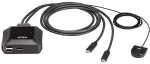 Aten 2-Port USB-C 4K DisplayPort KVM Switch with Remote Port Selector