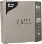 PAPSTAR Salvr&auml;tikud Daily 1/4 volditud 32x32cm, hallid, 50tk