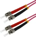 Helos LWL OM4 Patchkabel Duplex LSZH 3,0mm ST/ST erikaviolett 7,5m