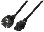 EFB Elektronik EFB Netzleitung Schutzkontakt 180 - C13 180, schwarz, 5,0 m, 3 x 1,00 mm