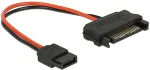 DELOCK SATA-Kabel Slim 6pin -> SATA 15pin 0.10m