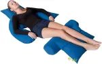 ASTON Bed positioning cushion U-crescent in silicone fibre Blue