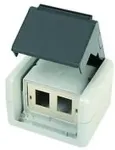 Teleg&auml;rtner Netzwerkdose Aufputz CAT 5e, CAT 6, CAT 6A Grau (H02000a0070)