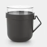 Brabantia Make & Take Round Mug 0.6 L Grey, Transparent 1 pc(s)