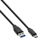 Inline - USB-Kabel - USB-C (M) bis USB Typ A (M) - USB 3.1 - 3 A - 1 m - Schwarz