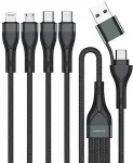 4Smarts USB-C/A Multi-Ladekabel 4in2 1.2m. schwarz