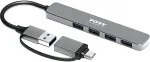 PORT Designs 900161 interface hub USB 2.0 Type-A 5000 Mbit/s Silver