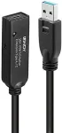Lindy USB-kaabel USB-A - USB-C 10 m Black (43376)