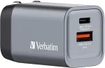VERBATIM GaN charger 35W, 1x USB-A, 1x USB-C (gray, PD 3.0, QC 3.0)