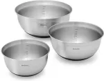 Brabantia Mixing Bowl Set steel matt black, 1, 1.6 & 3 litre
